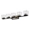 Z-Lite Bleeker Street 5 Light Vanity, Matte Black & Clear 475-5V-MB-BN - alternate 3
